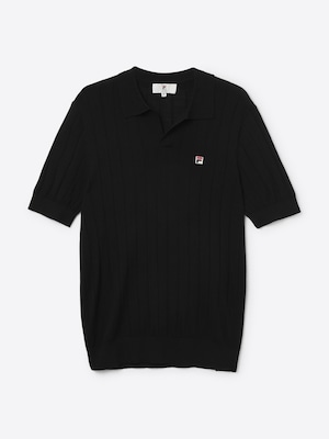 FILA Camiseta 'DANTA regular merino knit polo shirt'  negro