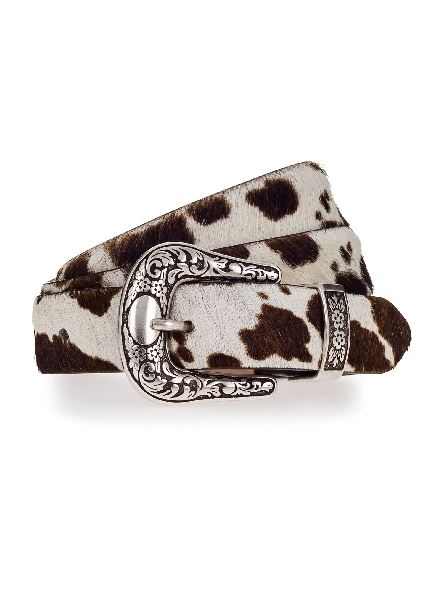 VANZETTI Curea  maro închis / alb