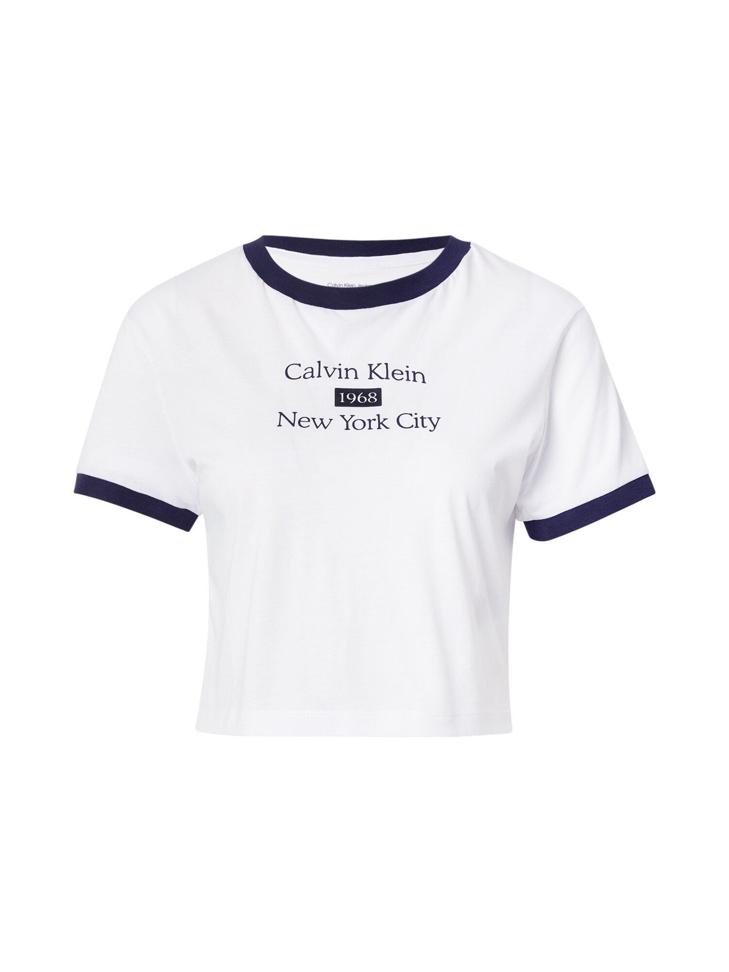 Calvin Klein Jeans Tricou  bleumarin / alb