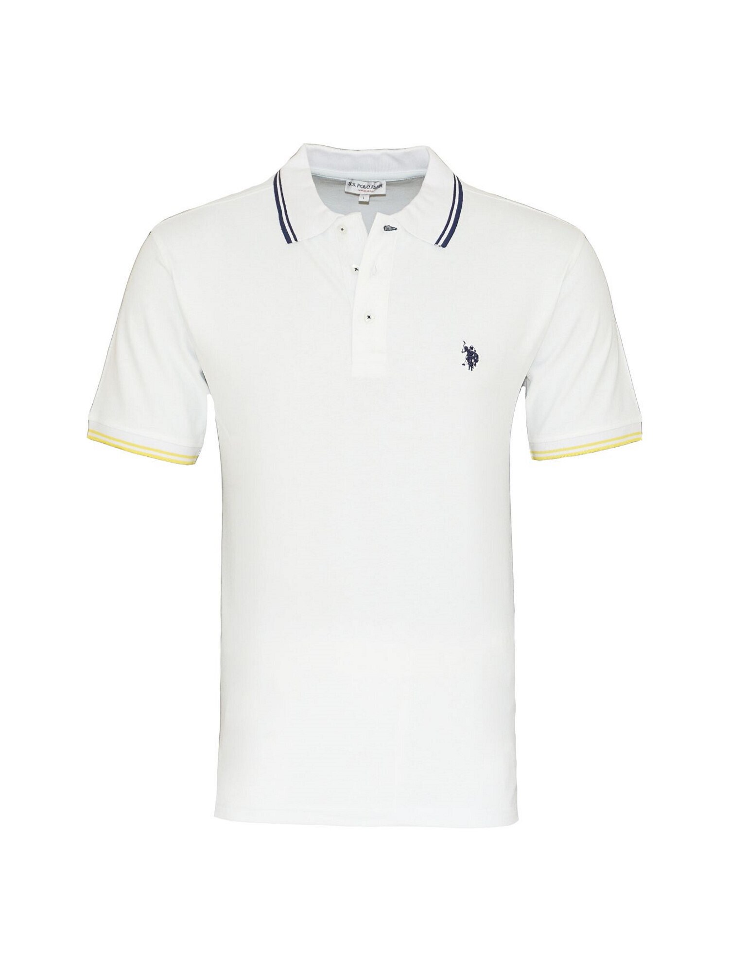 U.S. POLO ASSN. Tričko 'Barney' žltá / čierna / biela
