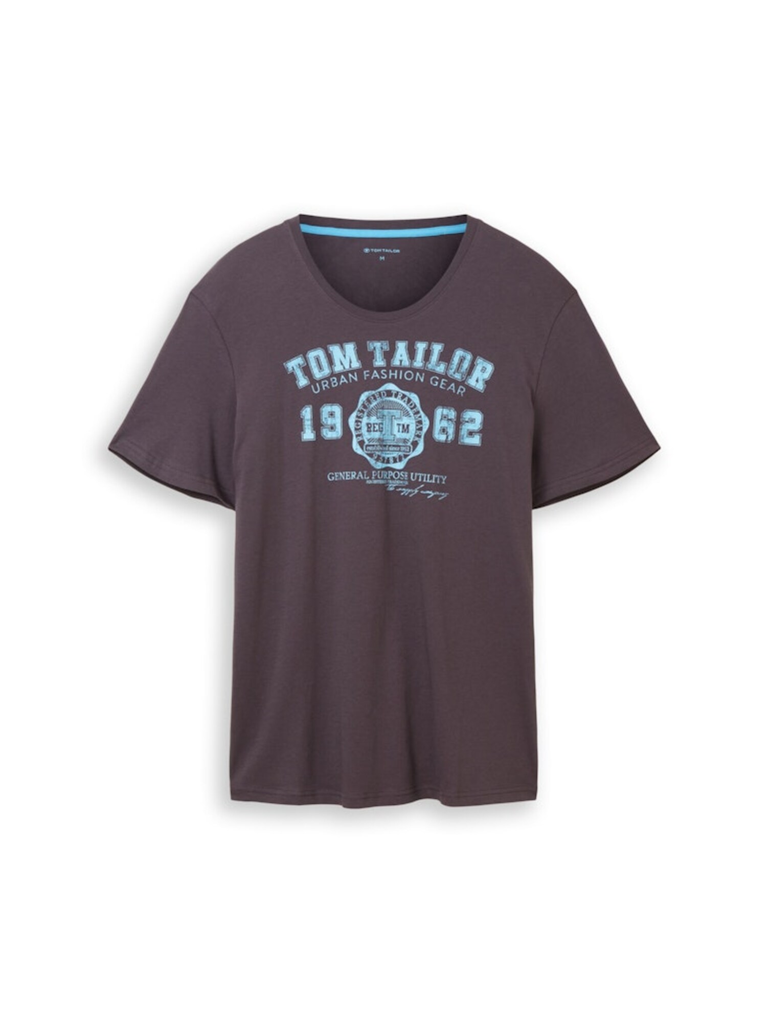 TOM TAILOR Men + Tricou  albastru deschis / negru