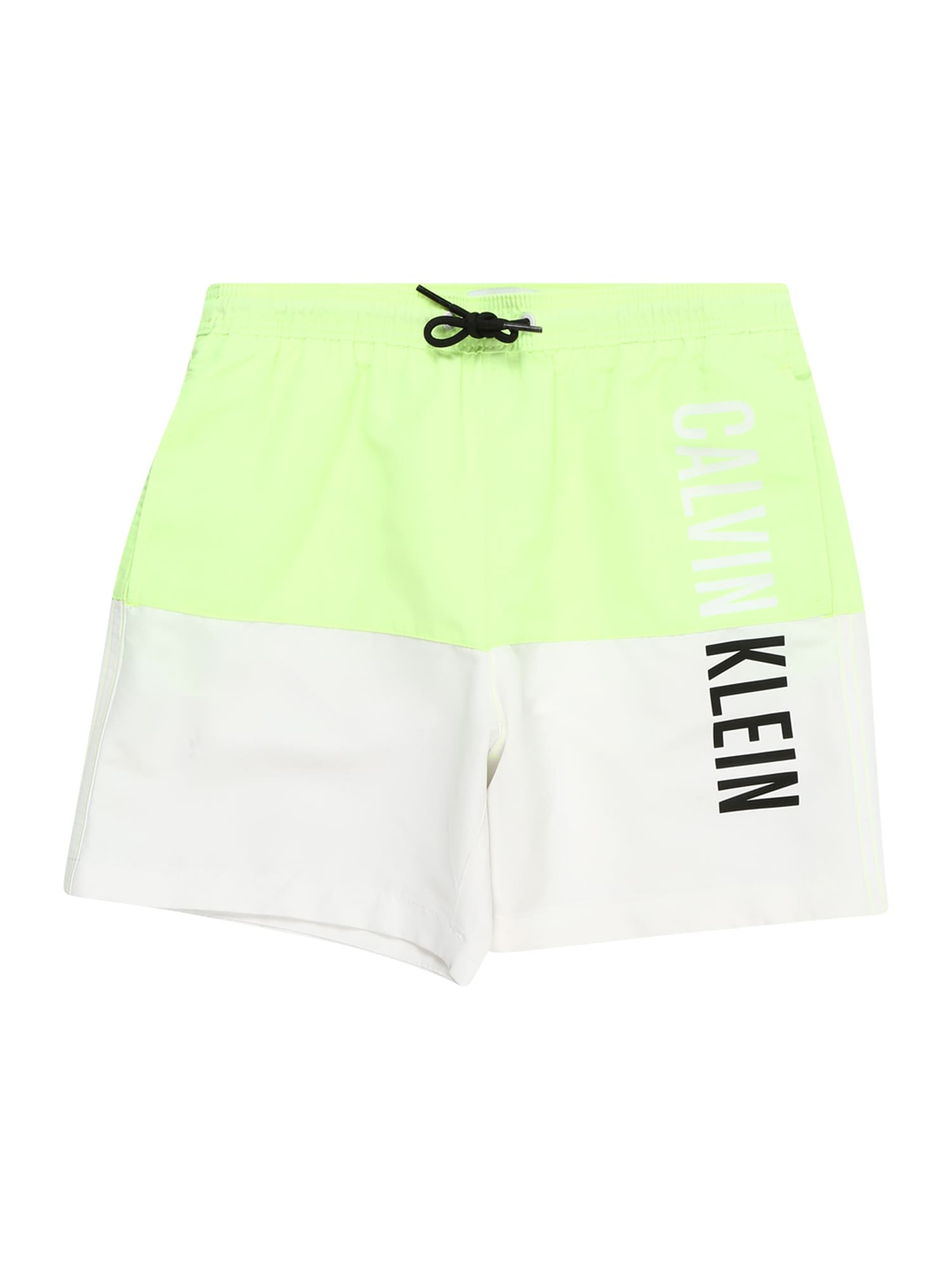 Calvin Klein Swimwear Шорти за плуване 'INTENSE POWER'  светлосиво / ябълка / черно / бяло