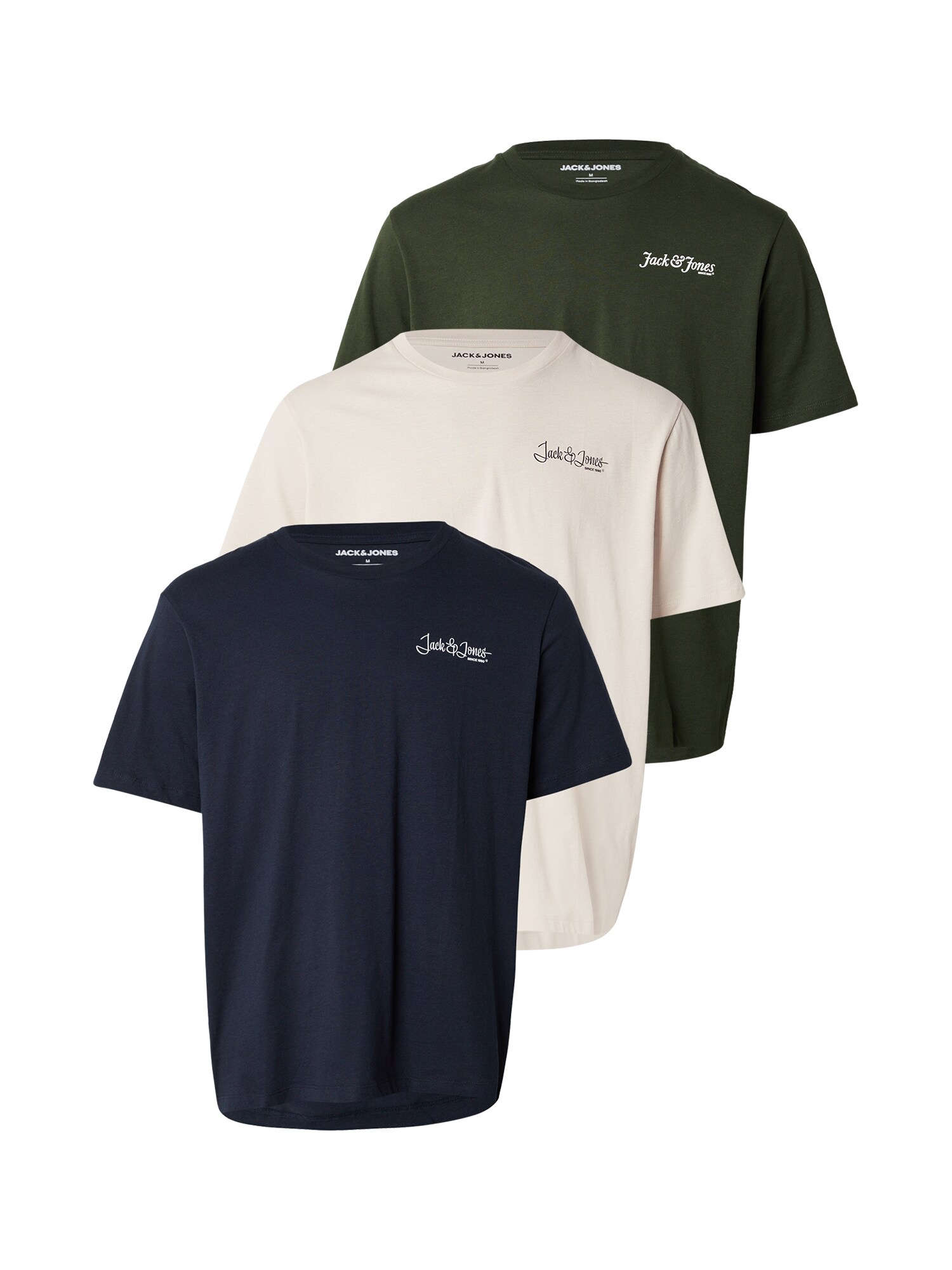 JACK & JONES Tricou JJYuki  bleumarin / gri deschis / verde închis