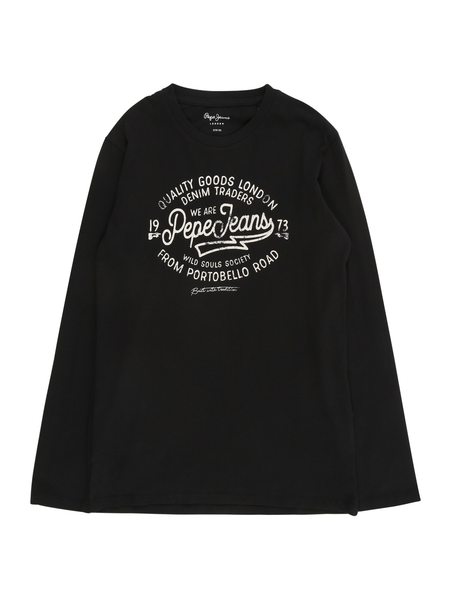 Pepe Jeans Marškinėliai 'OLIVER'  juoda / balta