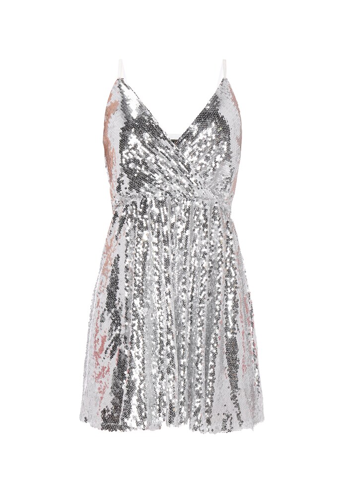 faina Kleid Damen Größe 36 silber Winterkleid