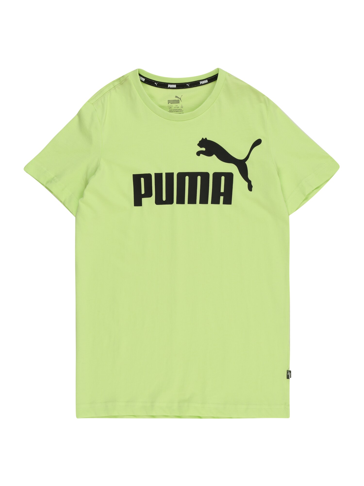 PUMA Marškinėliai 'ESS'  šviesiai žalia / juoda