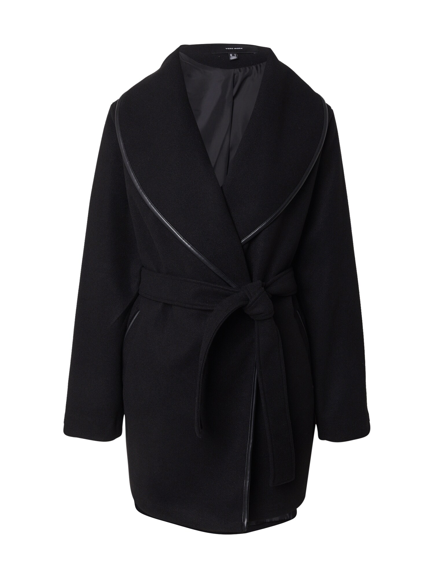 VERO MODA Palton de primăvară-toamnă  negru