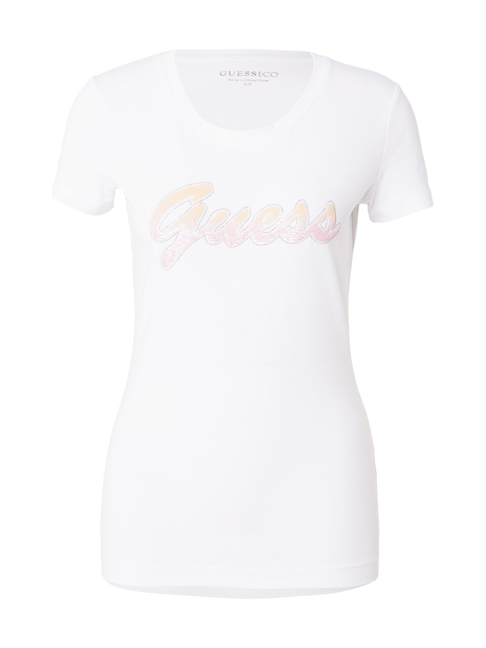 T-shirt 'DEGRADE' persika / rosa / silver
