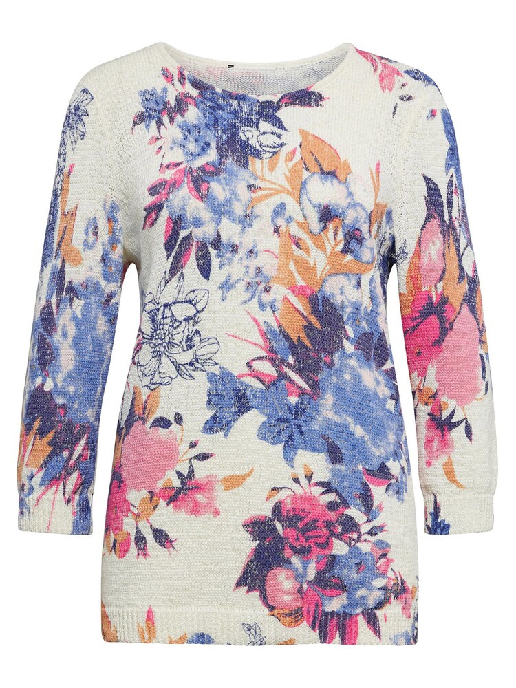 Goldner Pullover Damen Größe L mischfarben / weiß