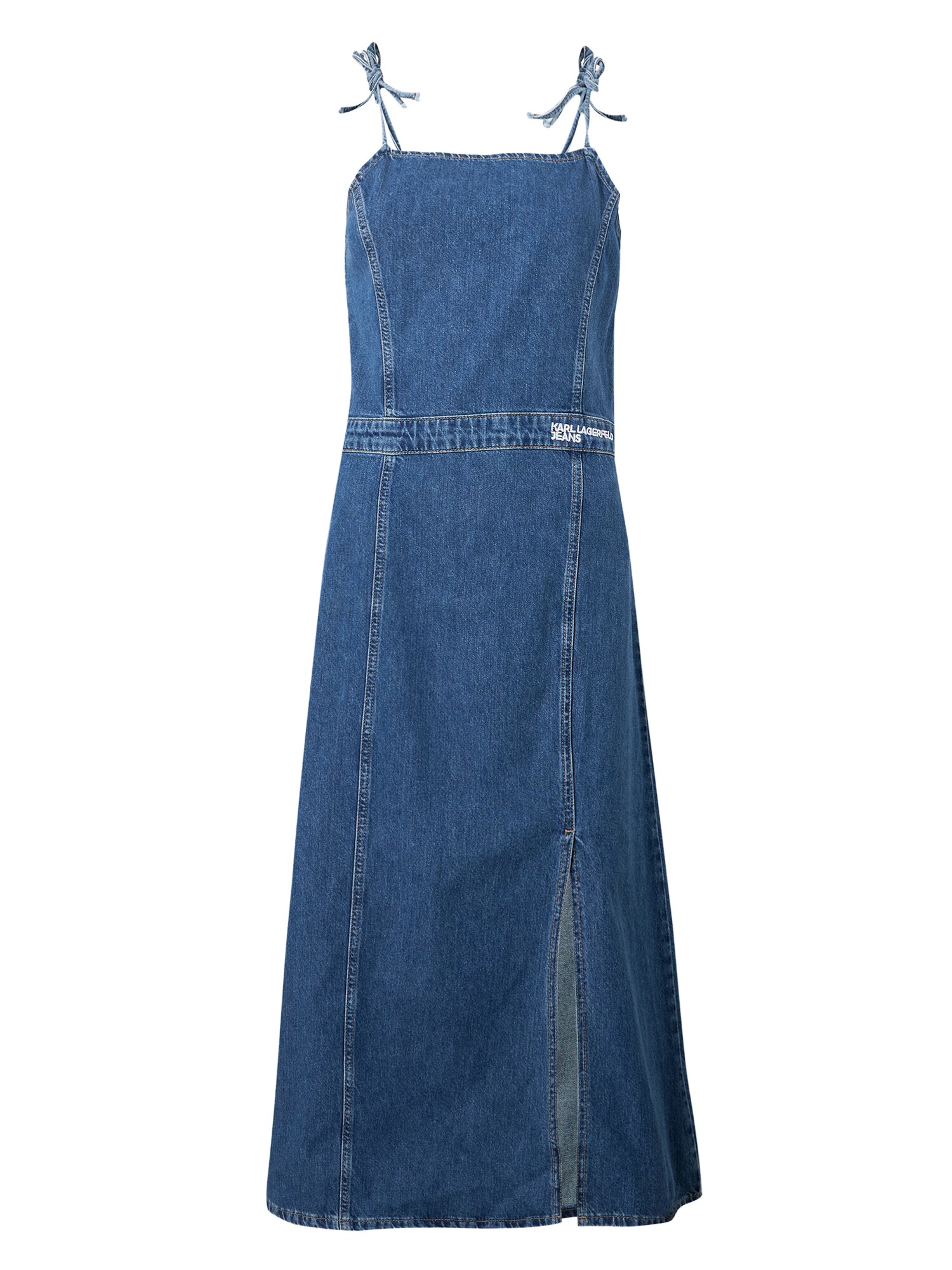KARL LAGERFELD JEANS Košeľové šaty  modrá / biela