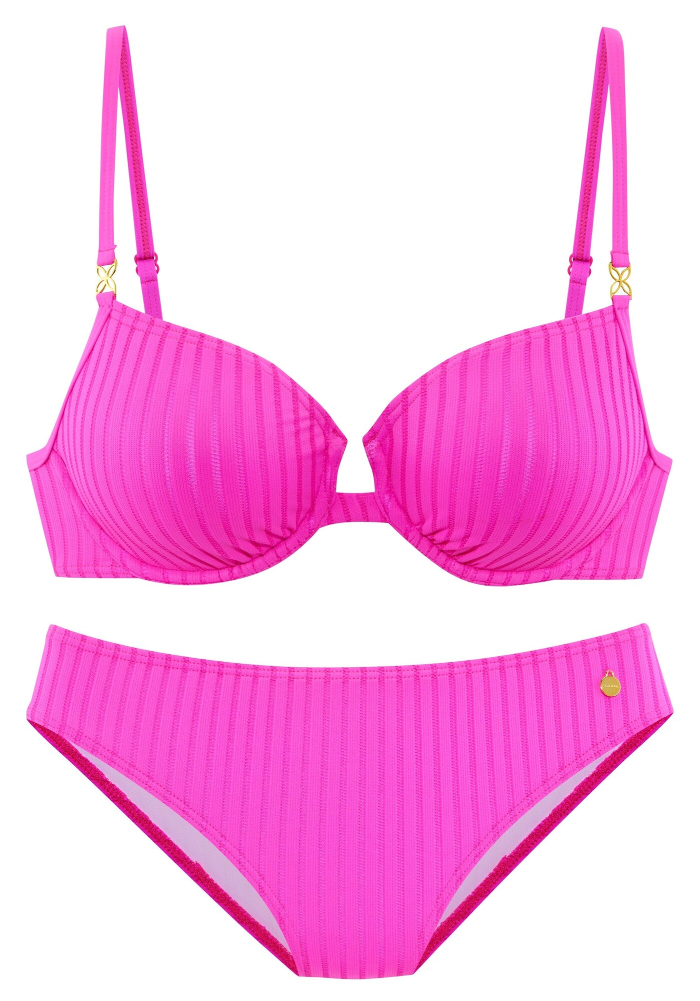 LASCANA Costum de baie două piese  roz neon