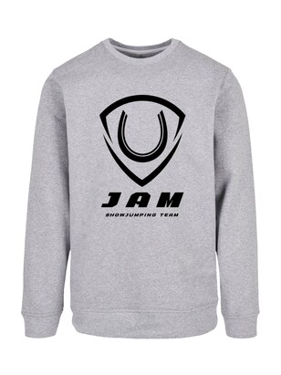 F4NT4STIC Sweatshirt ‘Jam Showjumping’ Grijs gemêleerd / Zwart