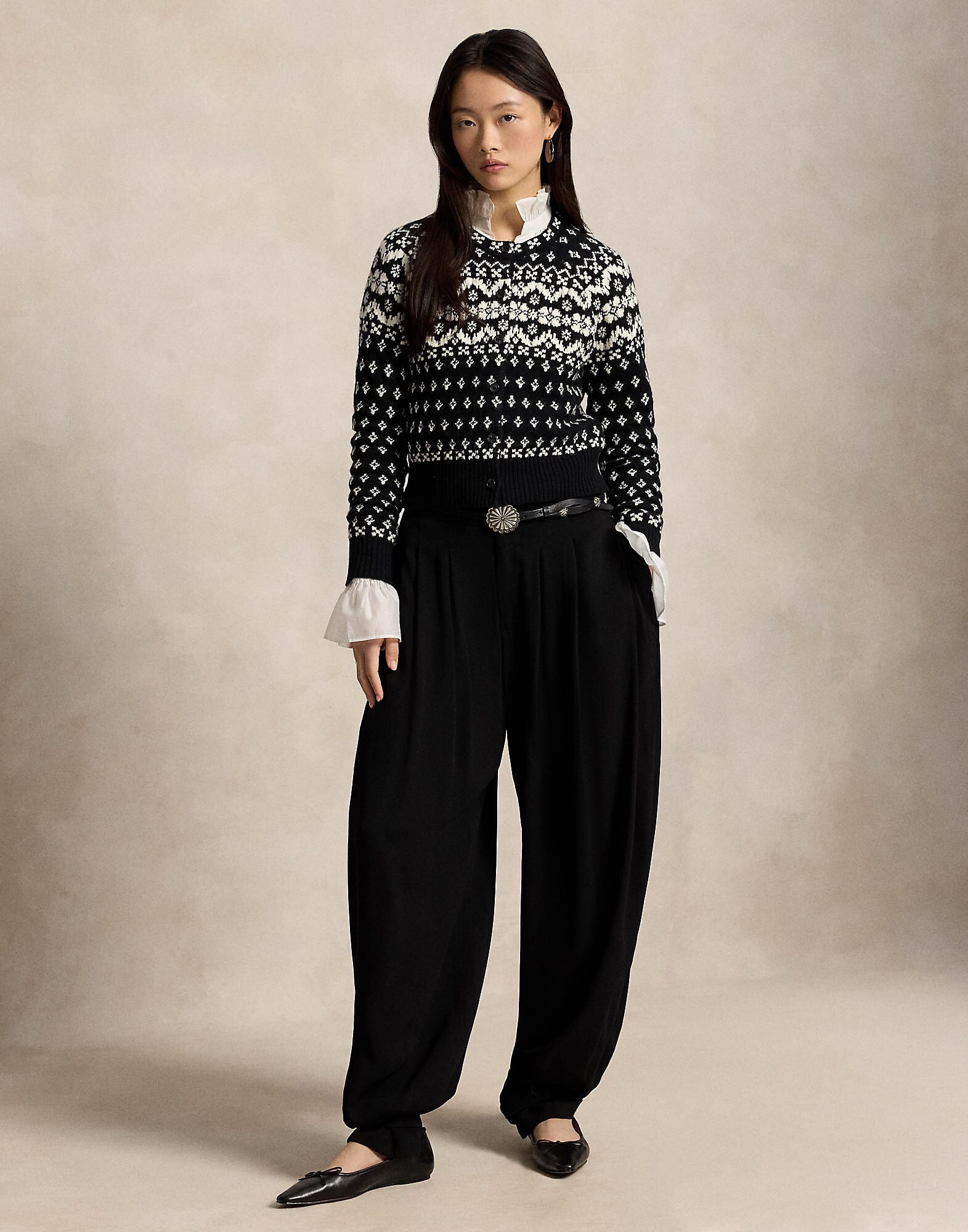 Polo Ralph Lauren Cárdigan  negro / blanco – imagen 4