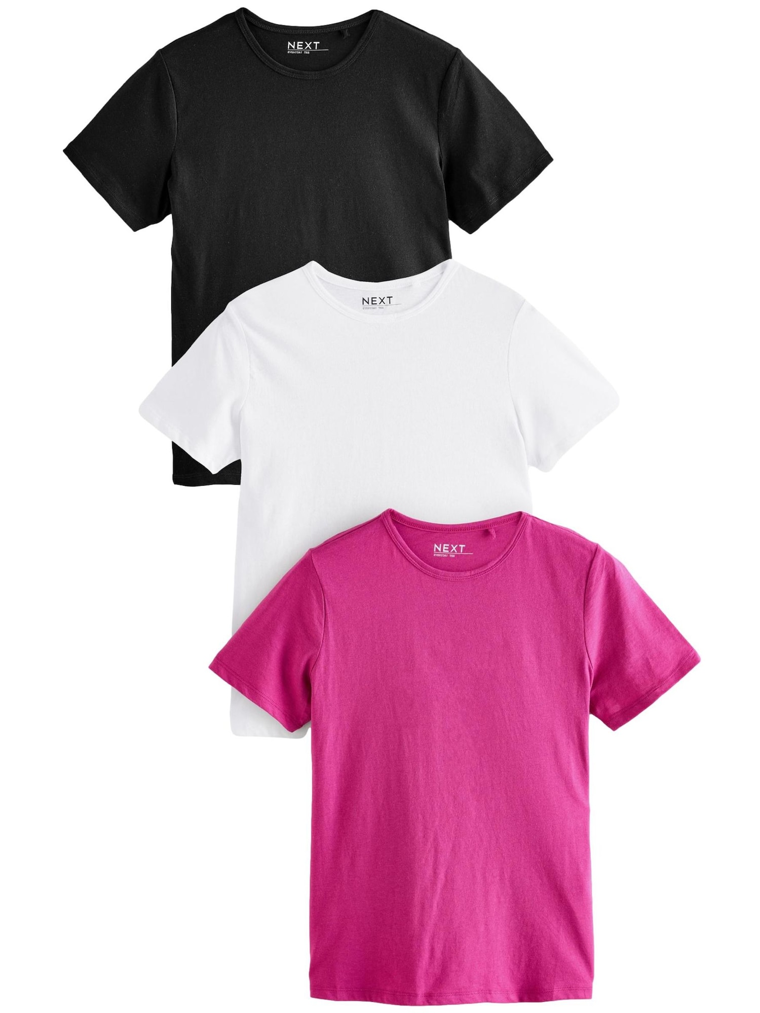 Next Tricou  roz închis / negru / alb