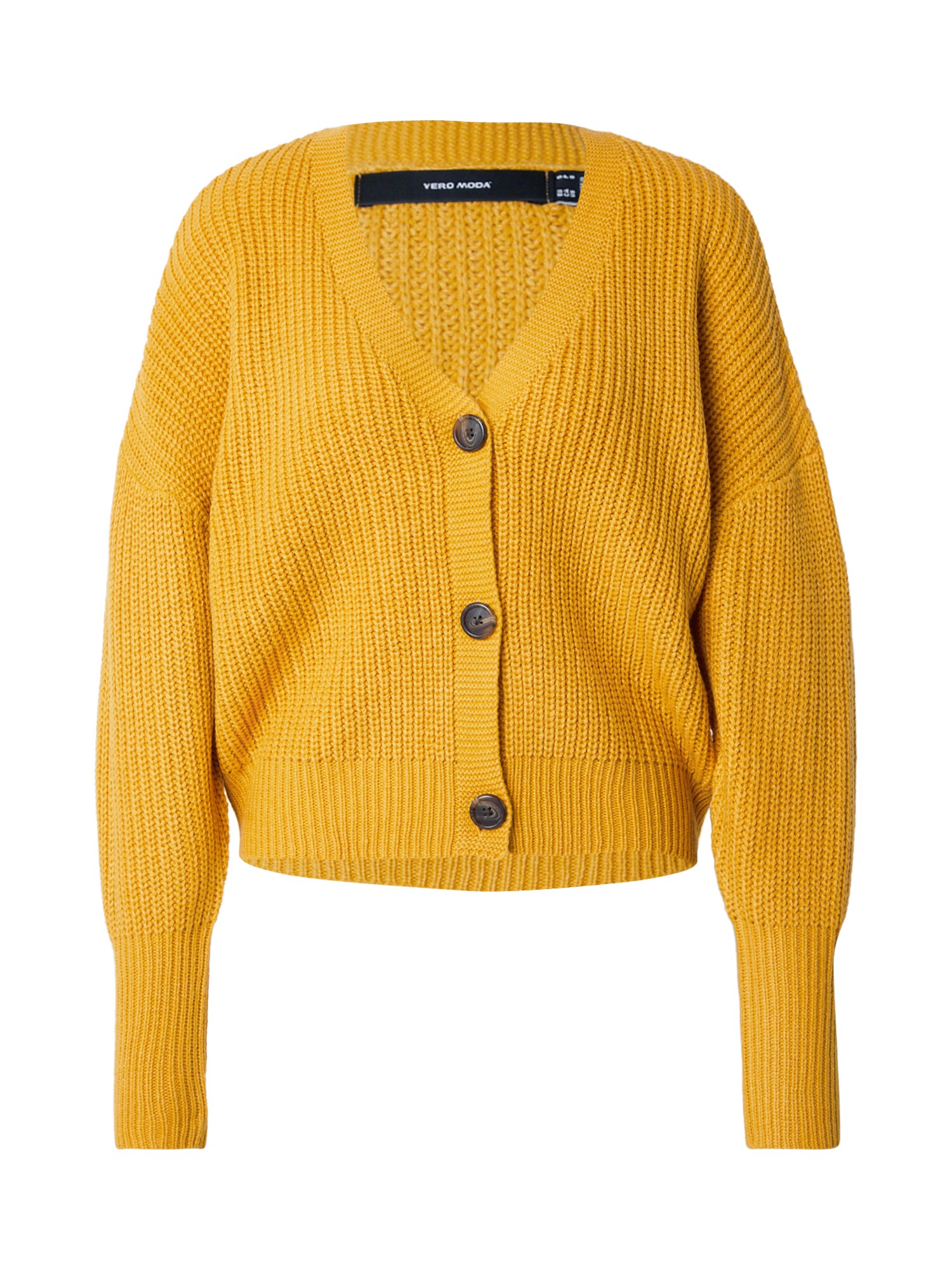 VERO MODA Strickjacke 'VMLEA' curry