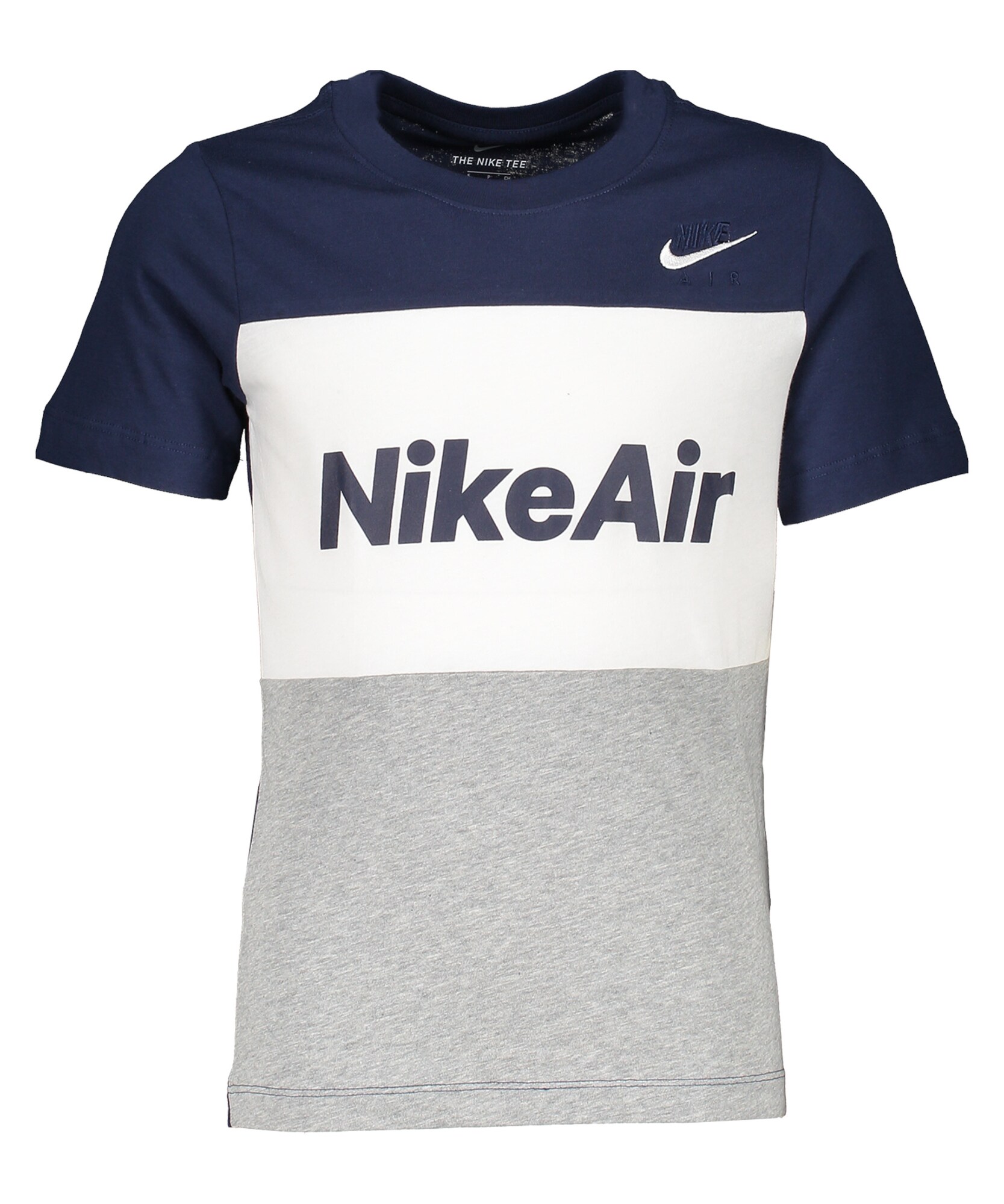 Nike Sportswear Marškinėliai  balta / margai pilka / tamsiai mėlyna jūros spalva