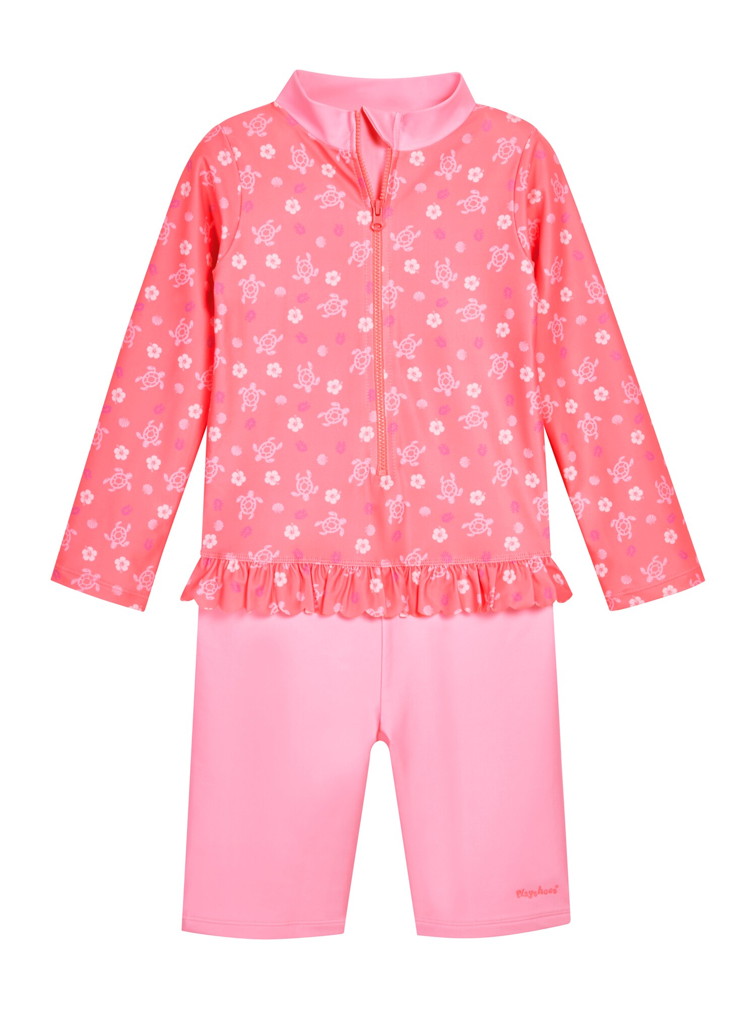 PLAYSHOES Badeanzug 'Hawaii' koralle / rosa / hellpink