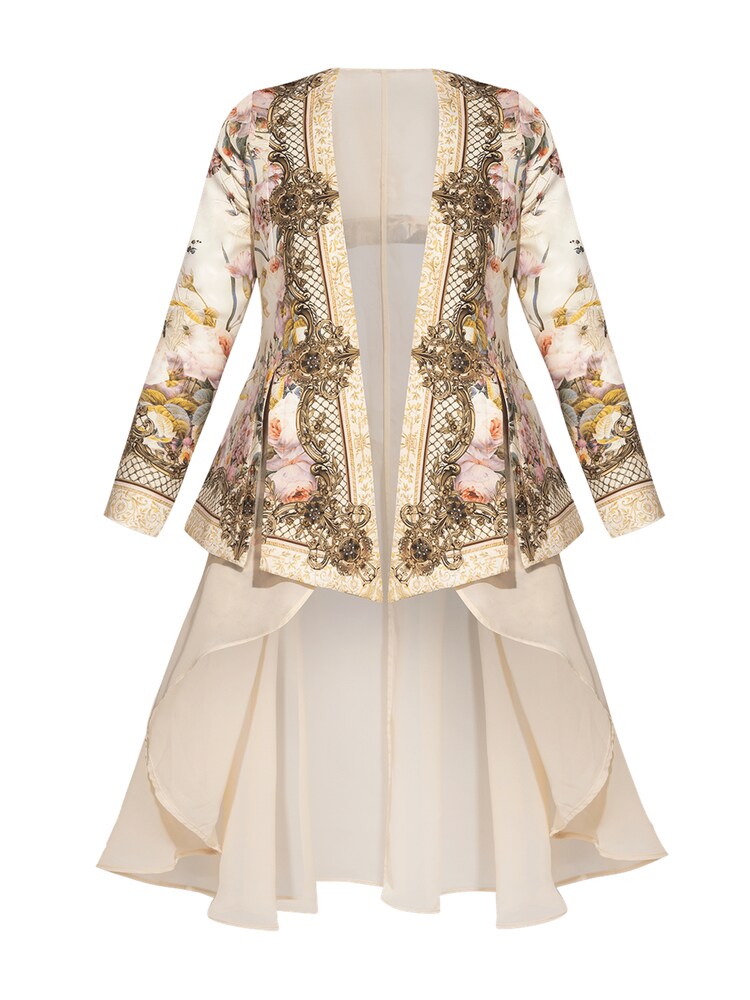 JIORO Blazer 'BAROQUE FLOWERS' Damen Größe 38 bunt