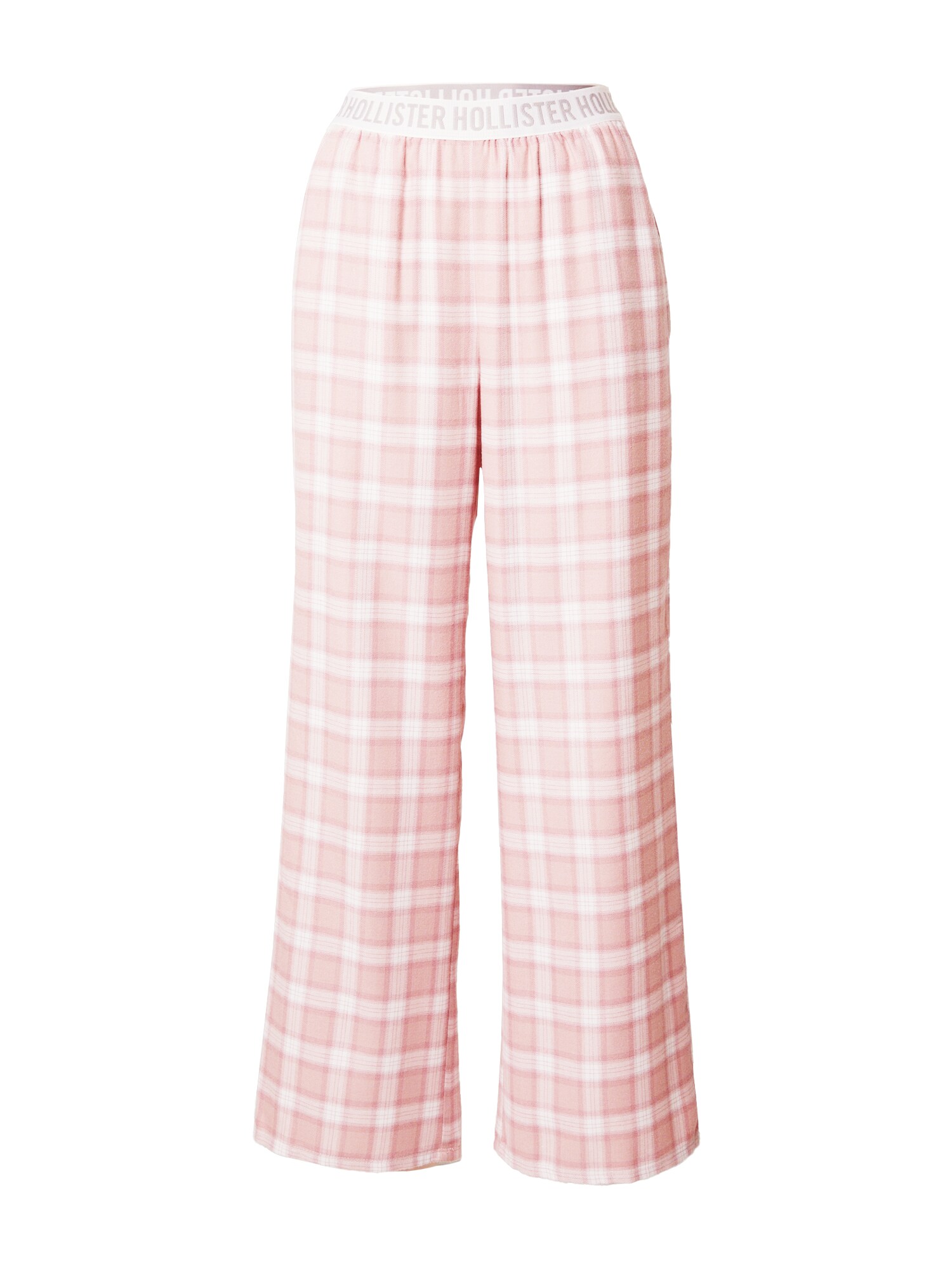 HOLLISTER Панталон пижама  бледорозово / пепел от рози / бяло