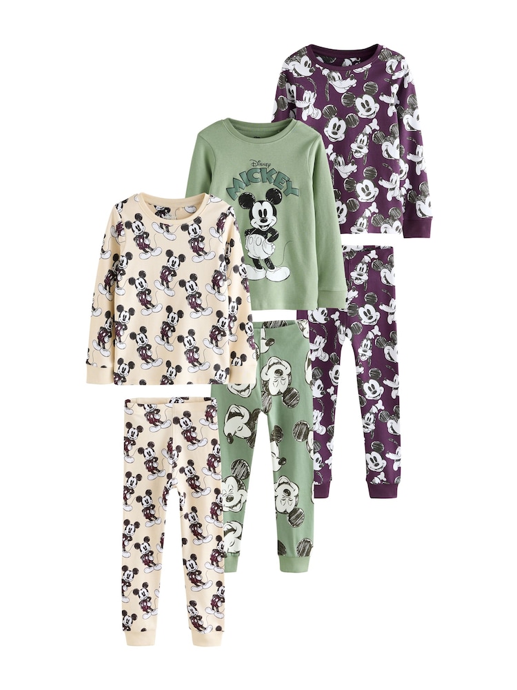 Next Schlafanzug Jungen Größe 104 sand / hellgrün / aubergine