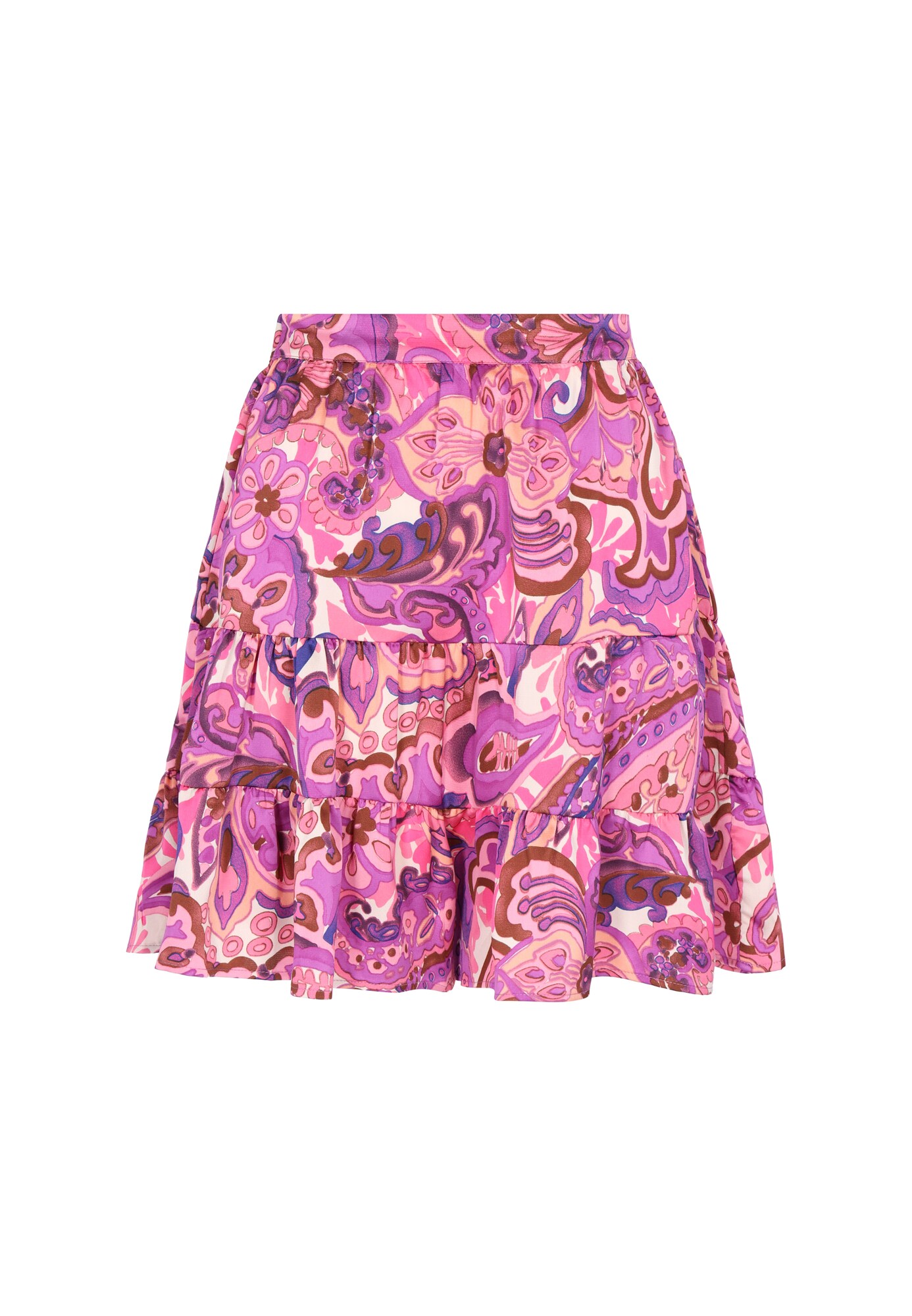 IZIA Falda 'Boho'  marrón / lila / rosa / rosa