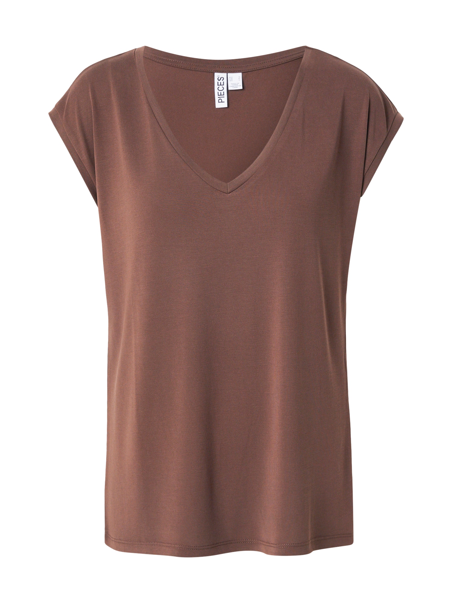 PIECES Tricou PCKamala ciocolatiu