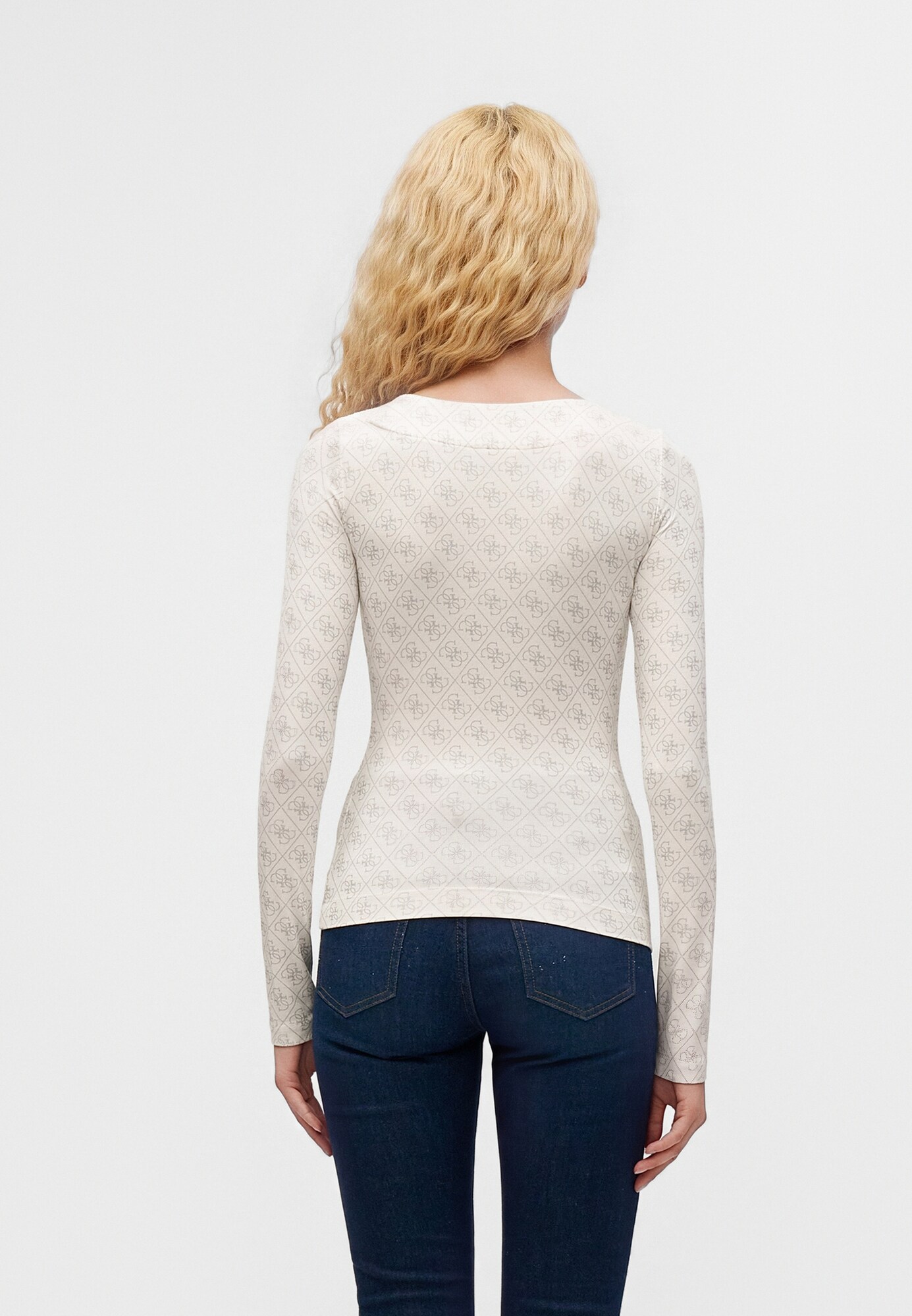 GUESS Camiseta 'Teodora'  crema / gris – imagen 3