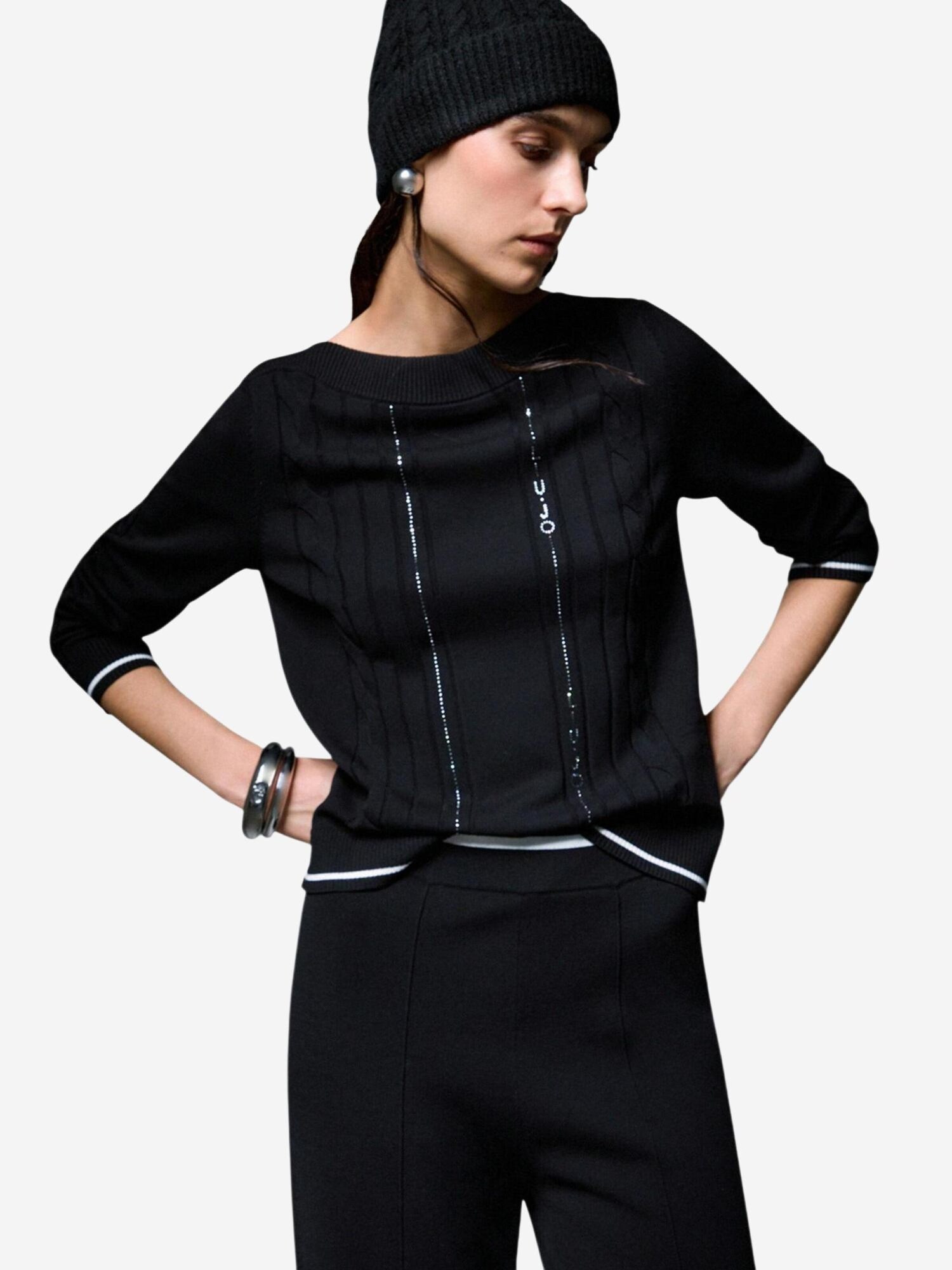 Liu Jo Jersey 'ECS MAGLIA CHIUSA TF6189 MS63L'  negro – imagen 3