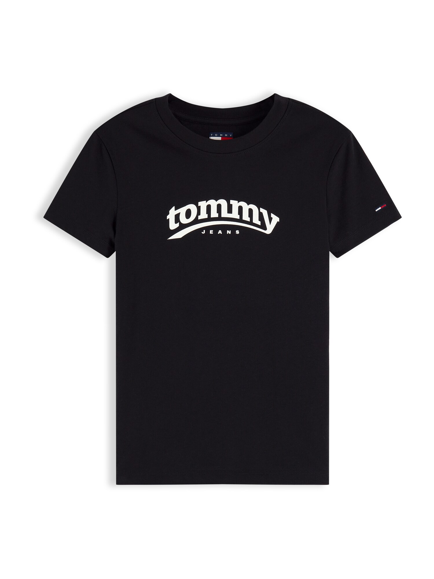 Tommy Jeans Tričko 'ESS'  čierna / biela