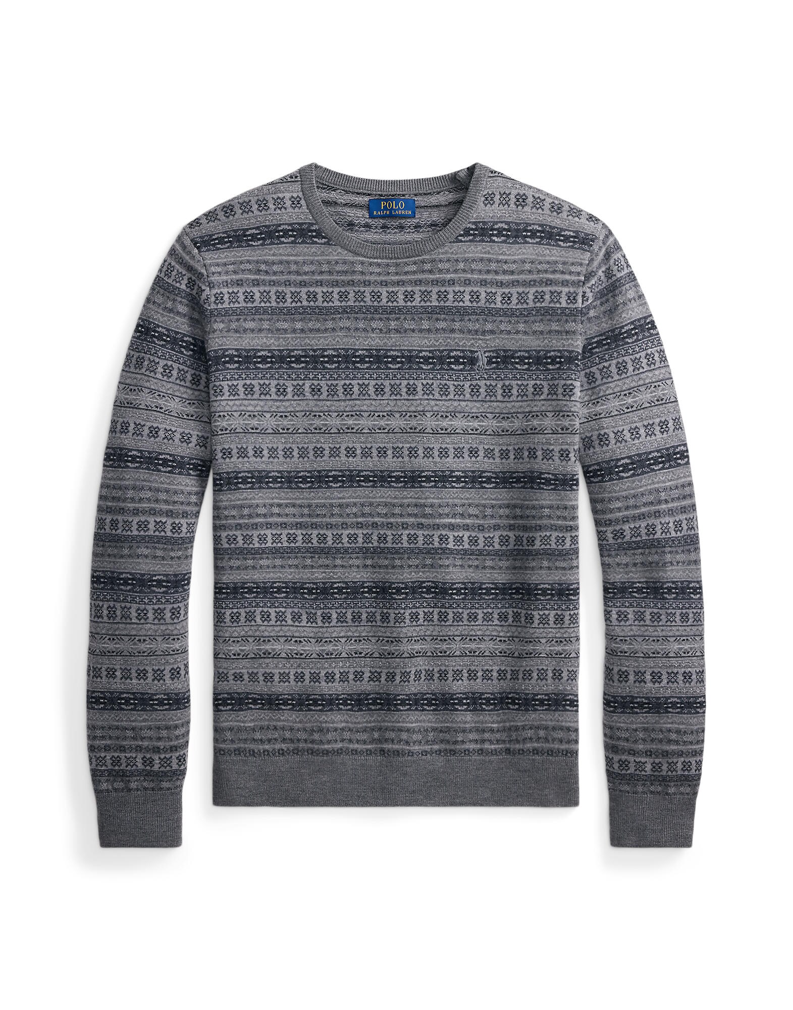 Polo Ralph Lauren Pulover gri / gri închis / negru / alb