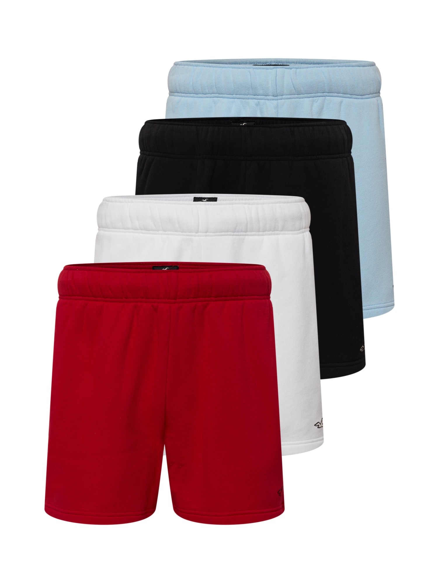 HOLLISTER Панталон  светлосиньо / червено / черно / мръсно бяло