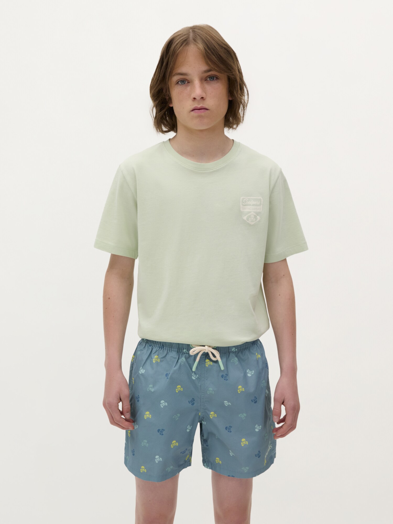 Thumbnail - Scalpers Badeshorts Skull Colorful