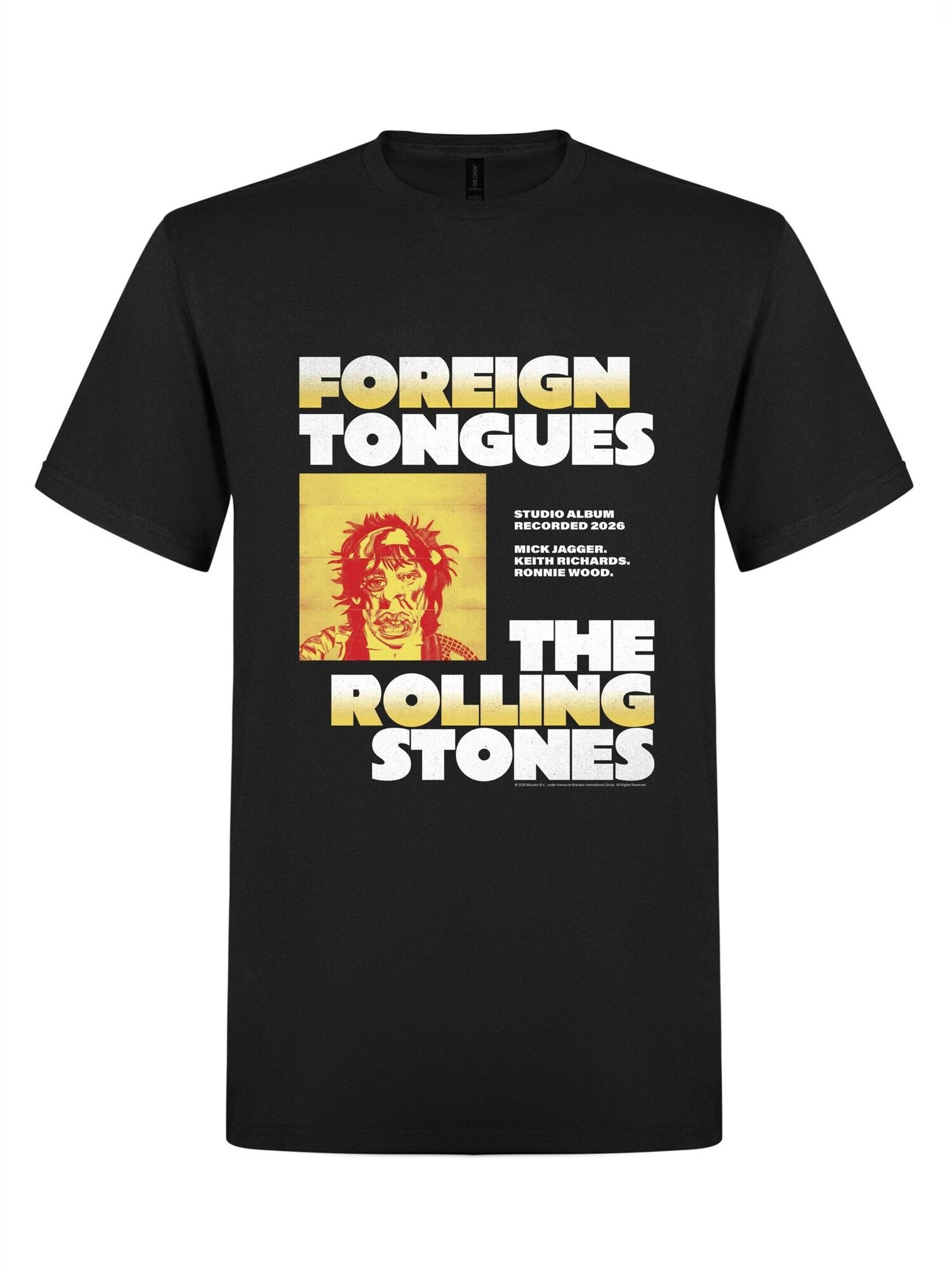 THE ROLLING STONES Camiseta 'Rolling Stones Foreign Tongues Studioalbum T-Shirt'  negro