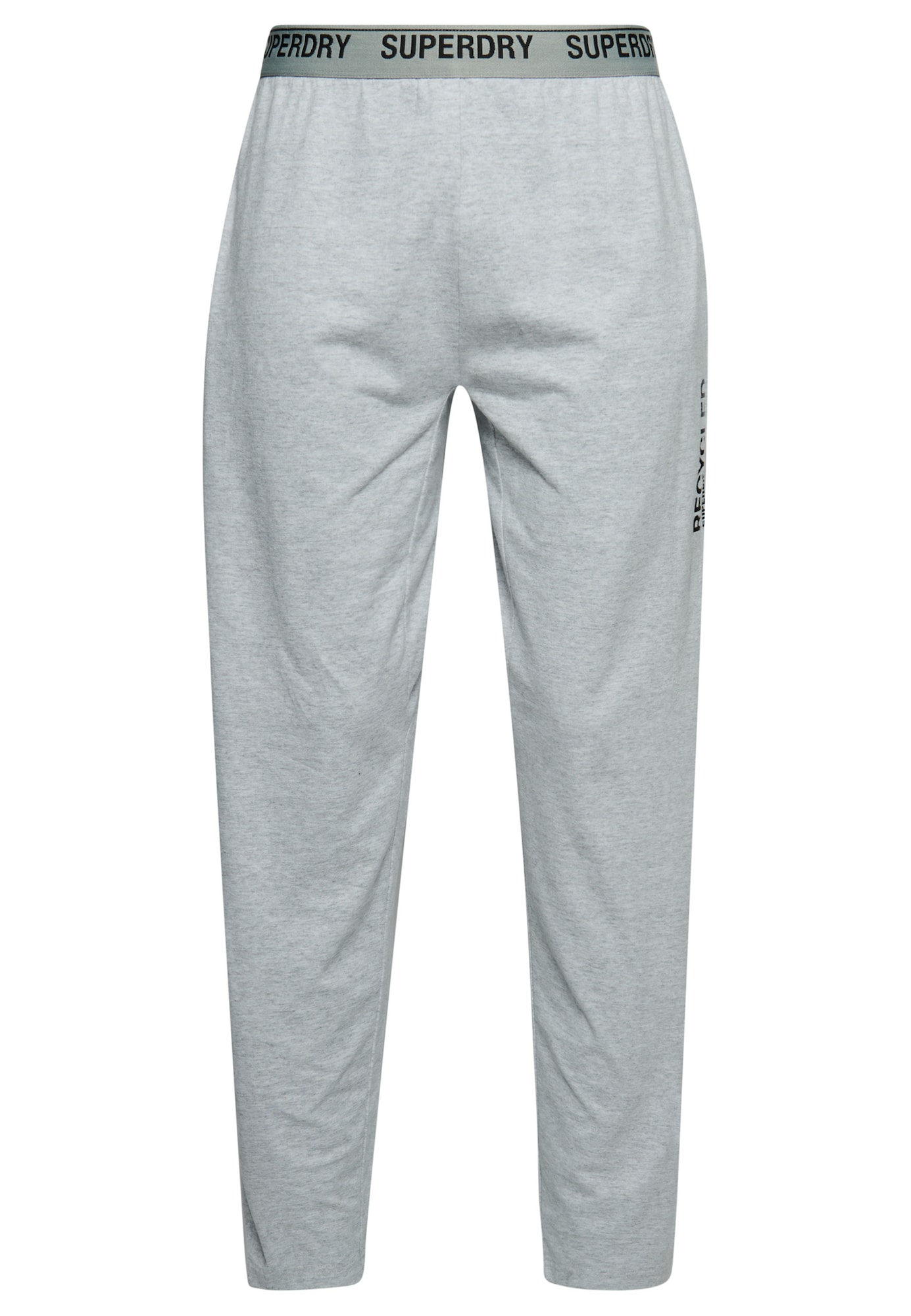 Superdry Панталон пижама  сиво / черно