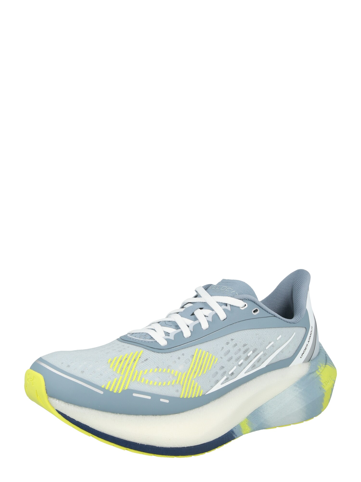 UNDER ARMOUR Bežecká obuv 'Velociti Distance'  modrosivá / pastelovo modrá / žltá