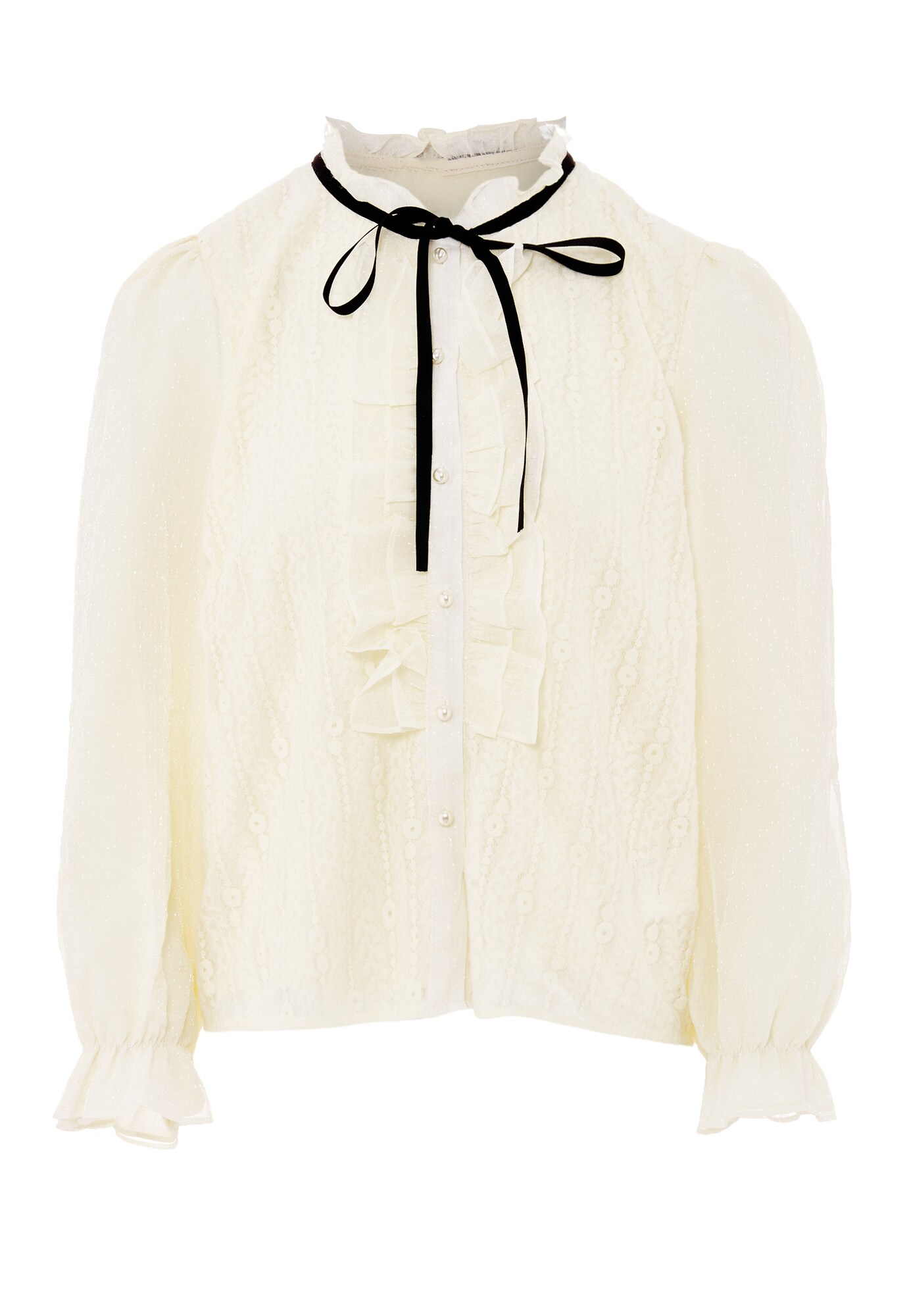 Nascita Blusa crema / negro