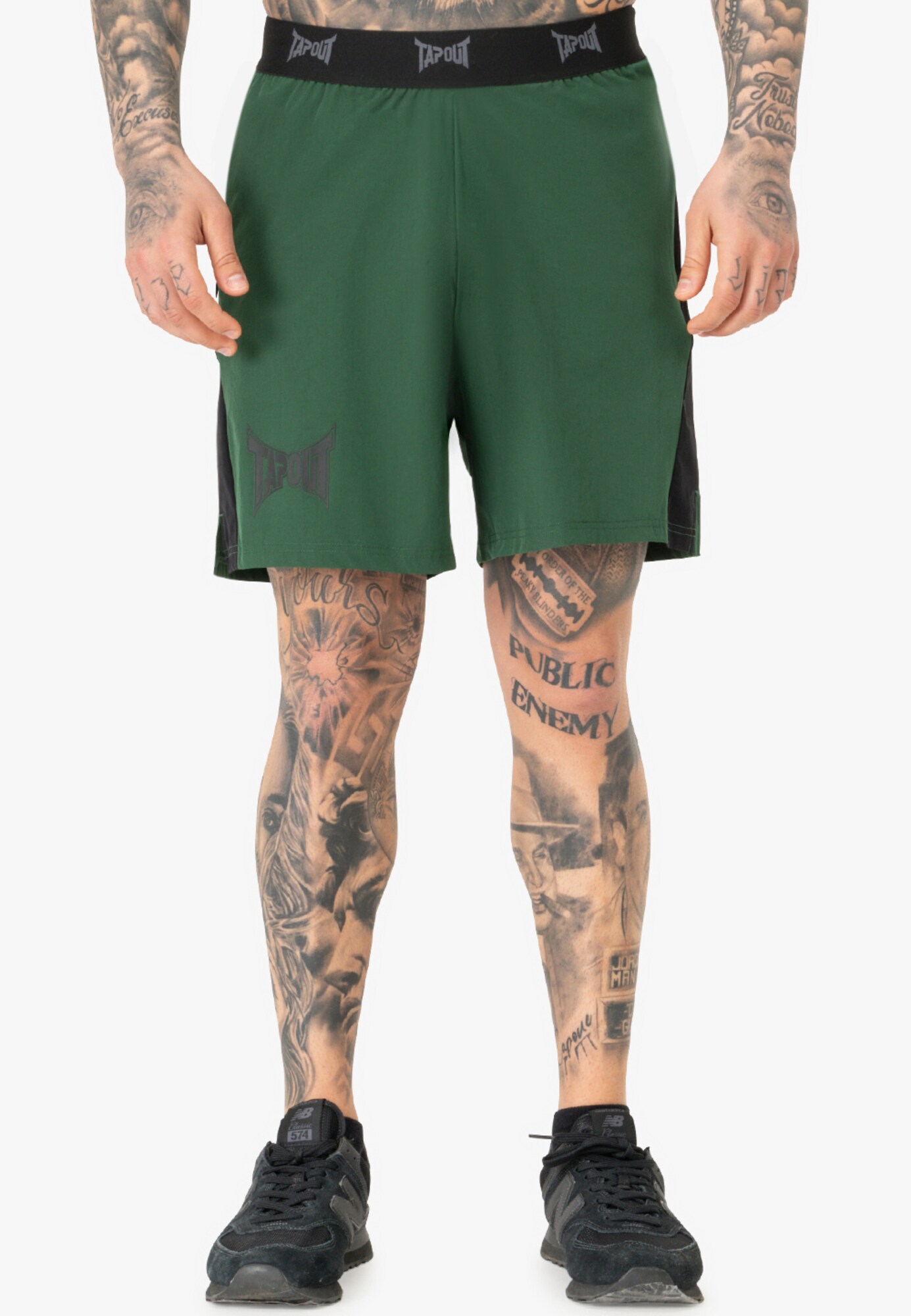 Tapout Sportnadrágok  szürke / zöld / fekete termék 2. képe