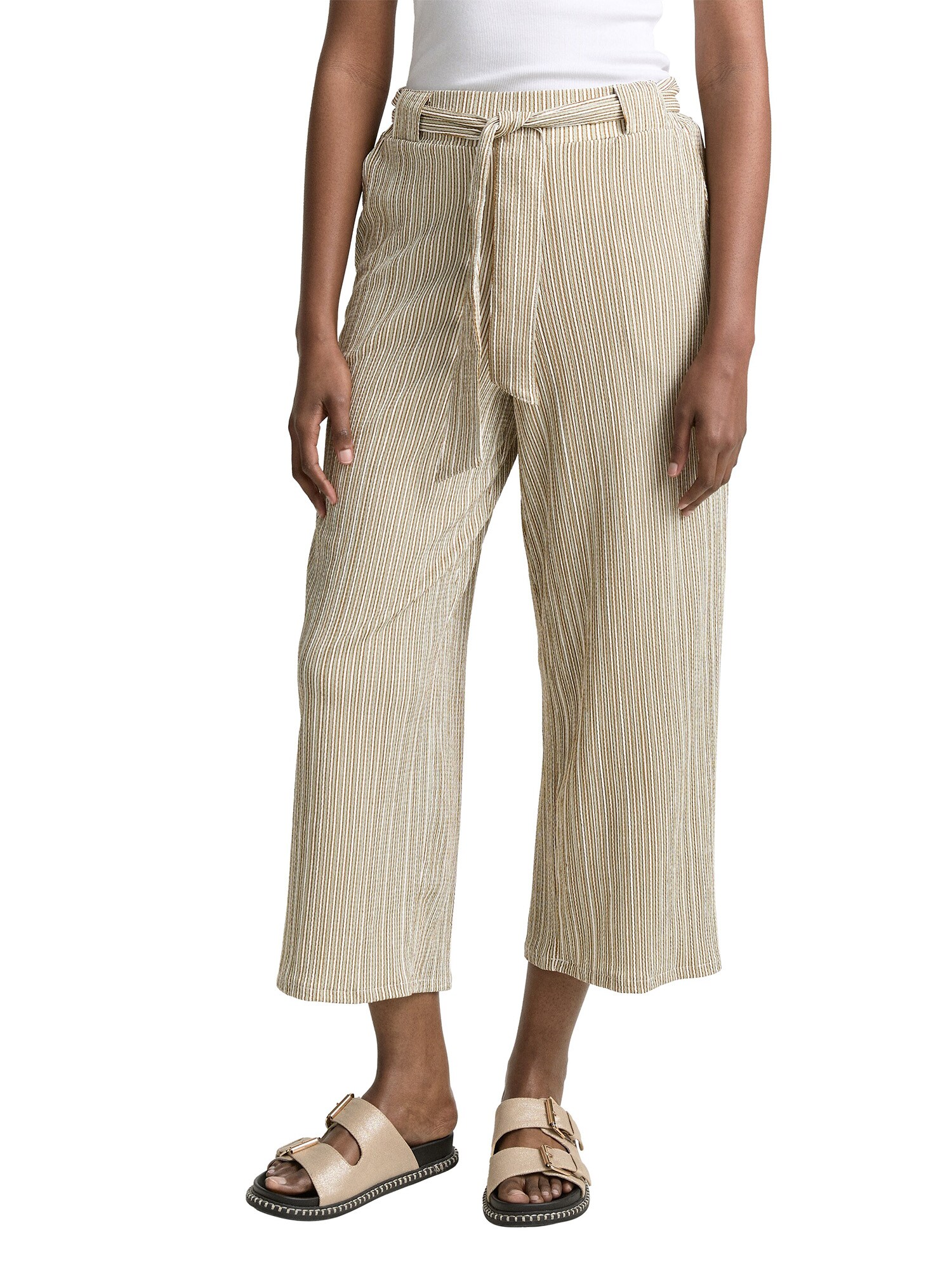 TOM TAILOR DENIM Nadrág  karamell / pasztellzöld / fehér termék 2. képe