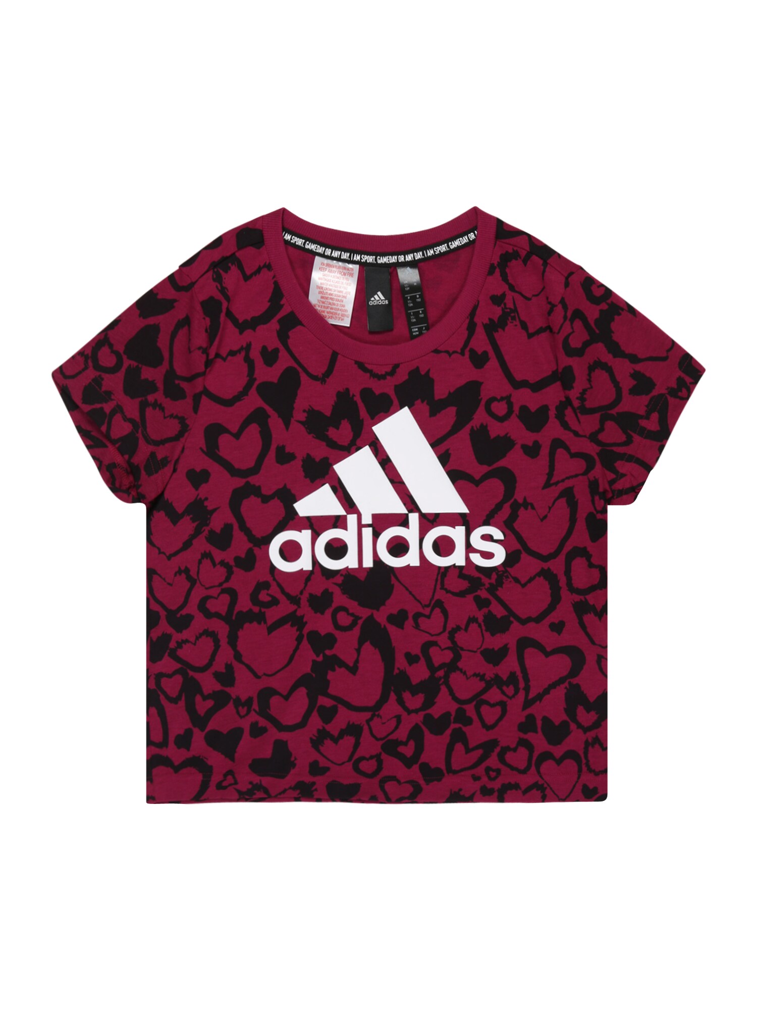 ADIDAS PERFORMANCE Sportiniai marškinėliai 'GRA'  vyšninė spalva / juoda / balta
