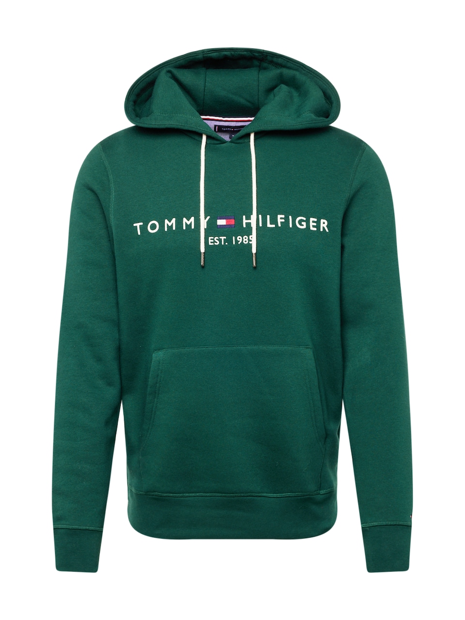 Sweatshirt mörkgrön / röd