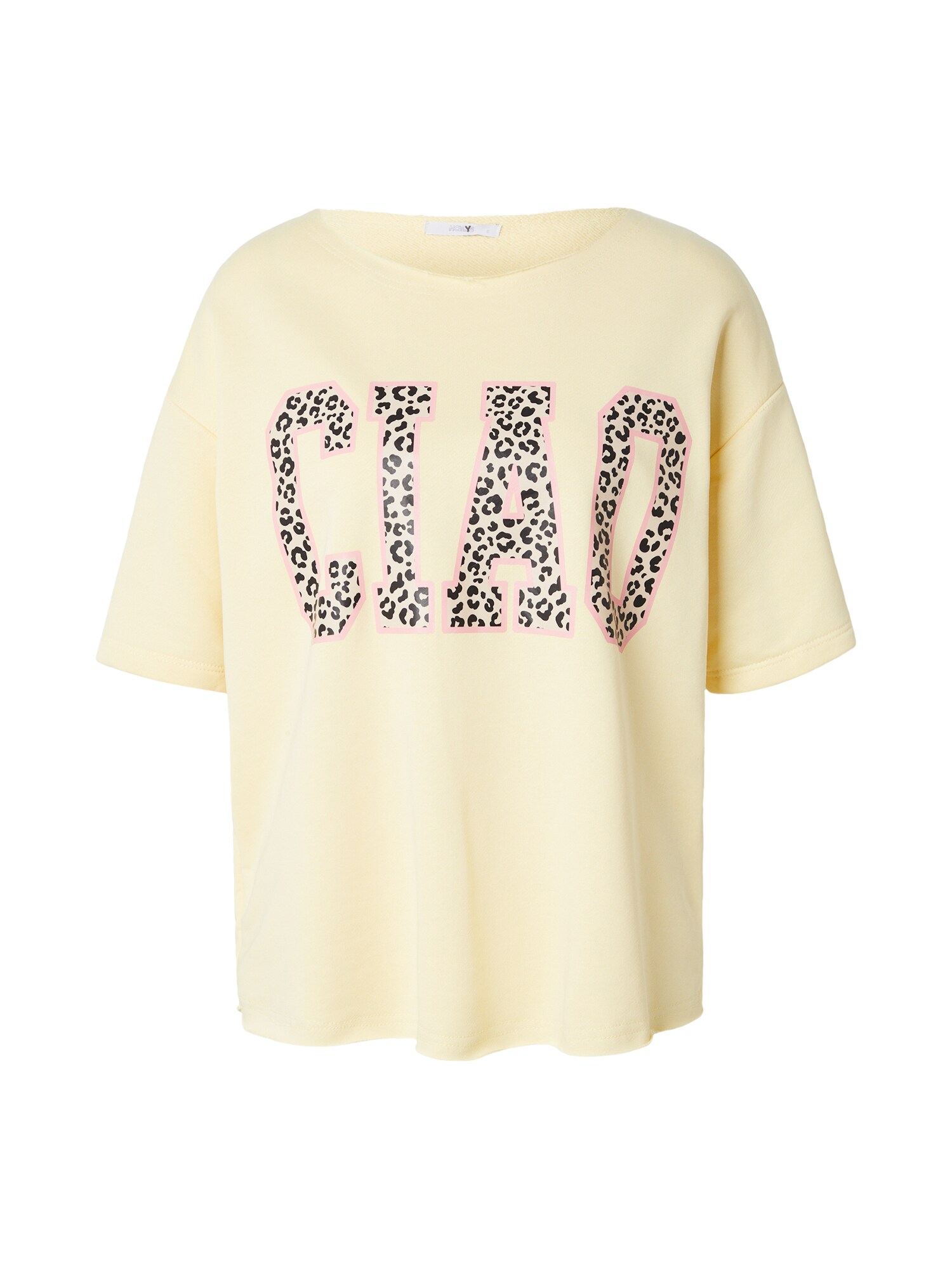 Hailys Tricou Le44aha crem / maro închis / galben / roz