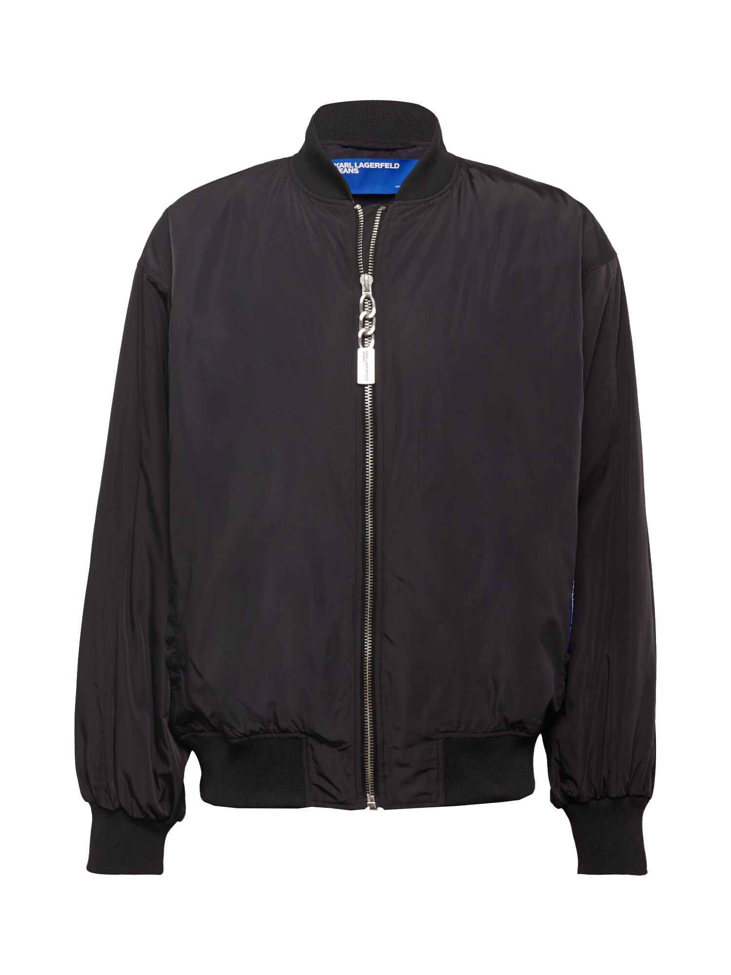 KARL LAGERFELD JEANS Casaco meia-estação  azure / preto / branco