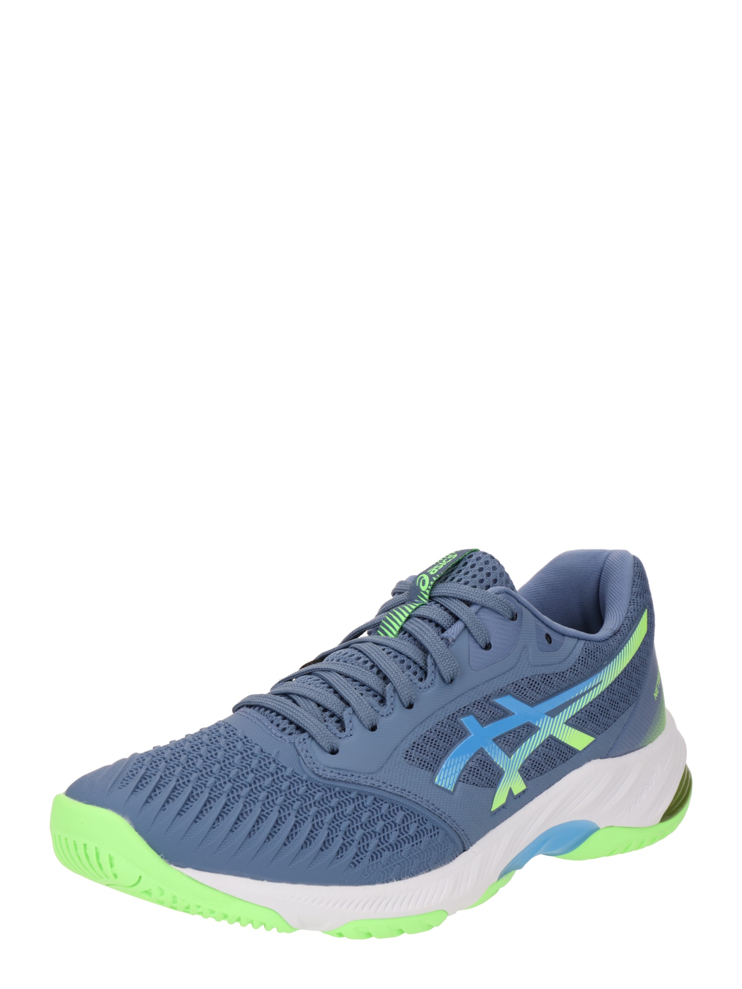 ASICS Sportiniai batai 'NETBURNER BALLISTIC FF 3' melsvai pilka / šviesiai mėlyna / kivių spalva