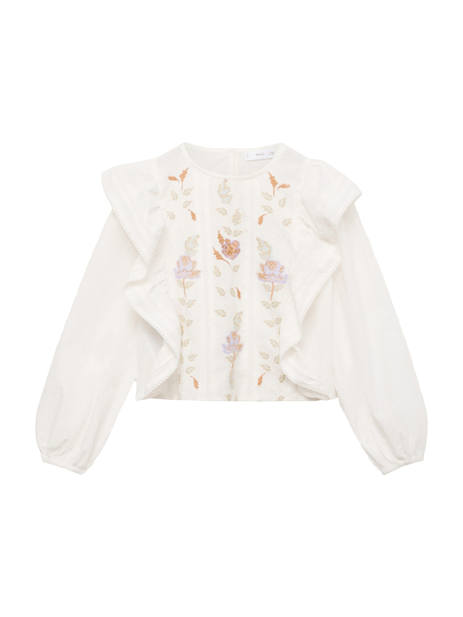MANGO KIDS Blúz 'VIVIANA'  pasztellzöld / orgona / narancs / fehér akciós termékkép 1