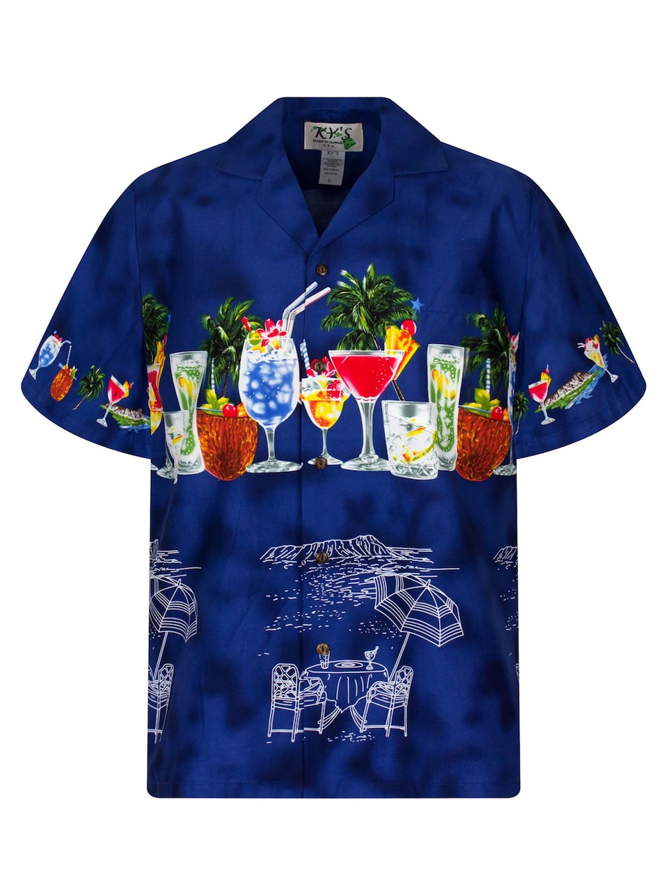 Skjorta 'Cocktail Brustdruck'