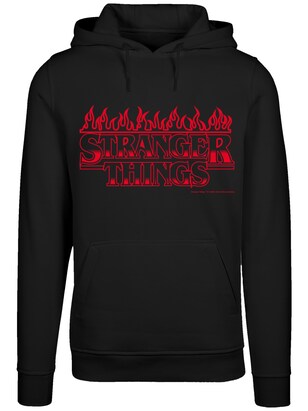 F4NT4STIC Sweatshirt ‘Stranger Things Netflix TV Series’ Vuurrood / Zwart