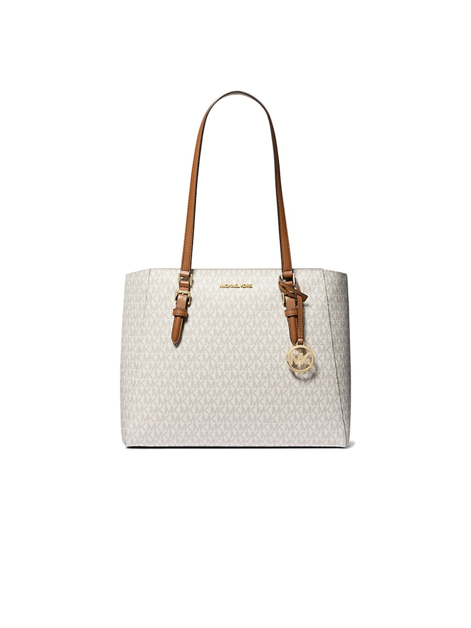 Michael Kors Charlotte - Bolsa grande 3 en 1 con logotipo de la firma, Vainilla, Large – imagen 2