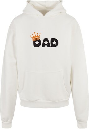 Merchcode Sweatshirt ‘Fathers Day – King Dad’ Beige / Goudgeel / Zwart