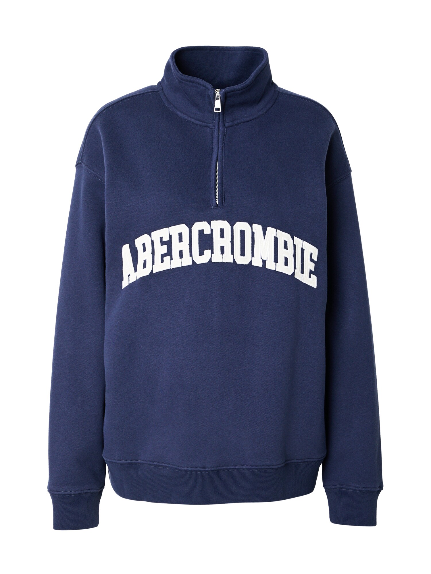 Abercrombie & Fitch Bluză de molton  bej deschis / bleumarin / alb