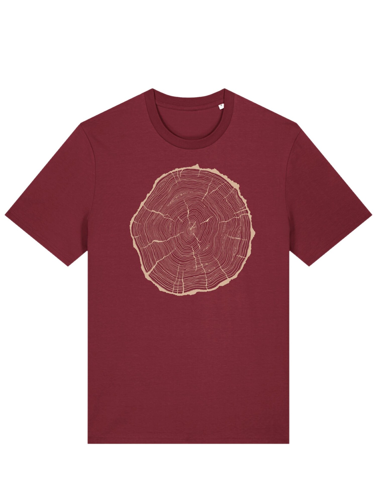 Life-Tree Majica 'Organic Fairwear Shirt Men Burgundy Bigslice' burgund
